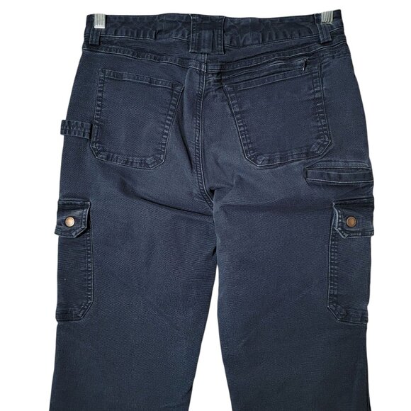 Duluth Womens Blue Curvesetter Waistband Pants 8x33 Carpenter Work Cargo Outdoor - Picture 6 of 10